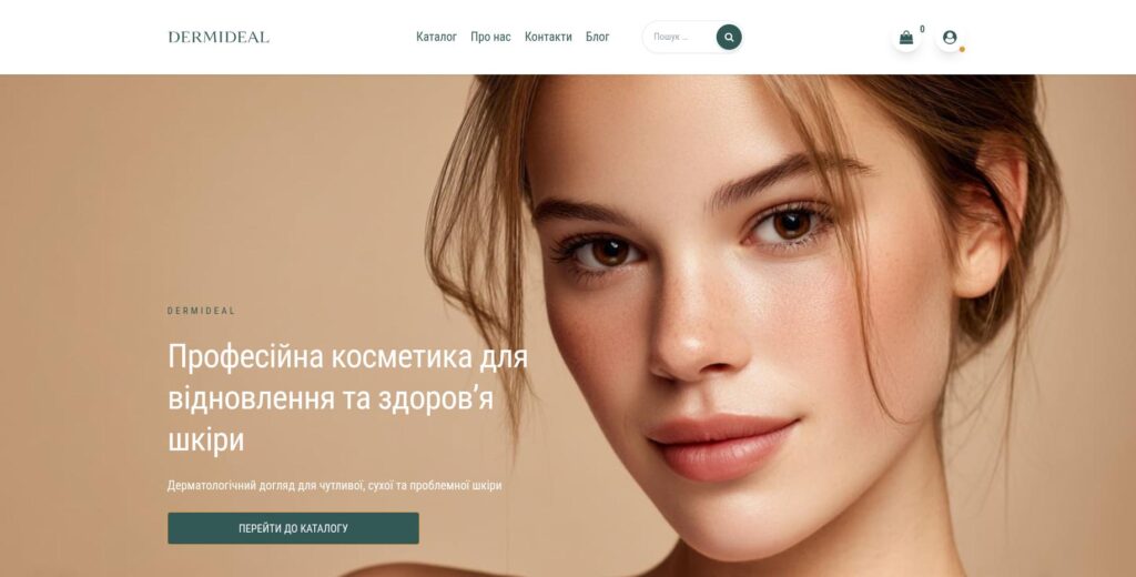 Dermideal — Custom WordPress E-commerce Platform for Professional Skincare