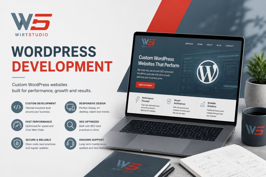 Custom unique website development - WirtStudio